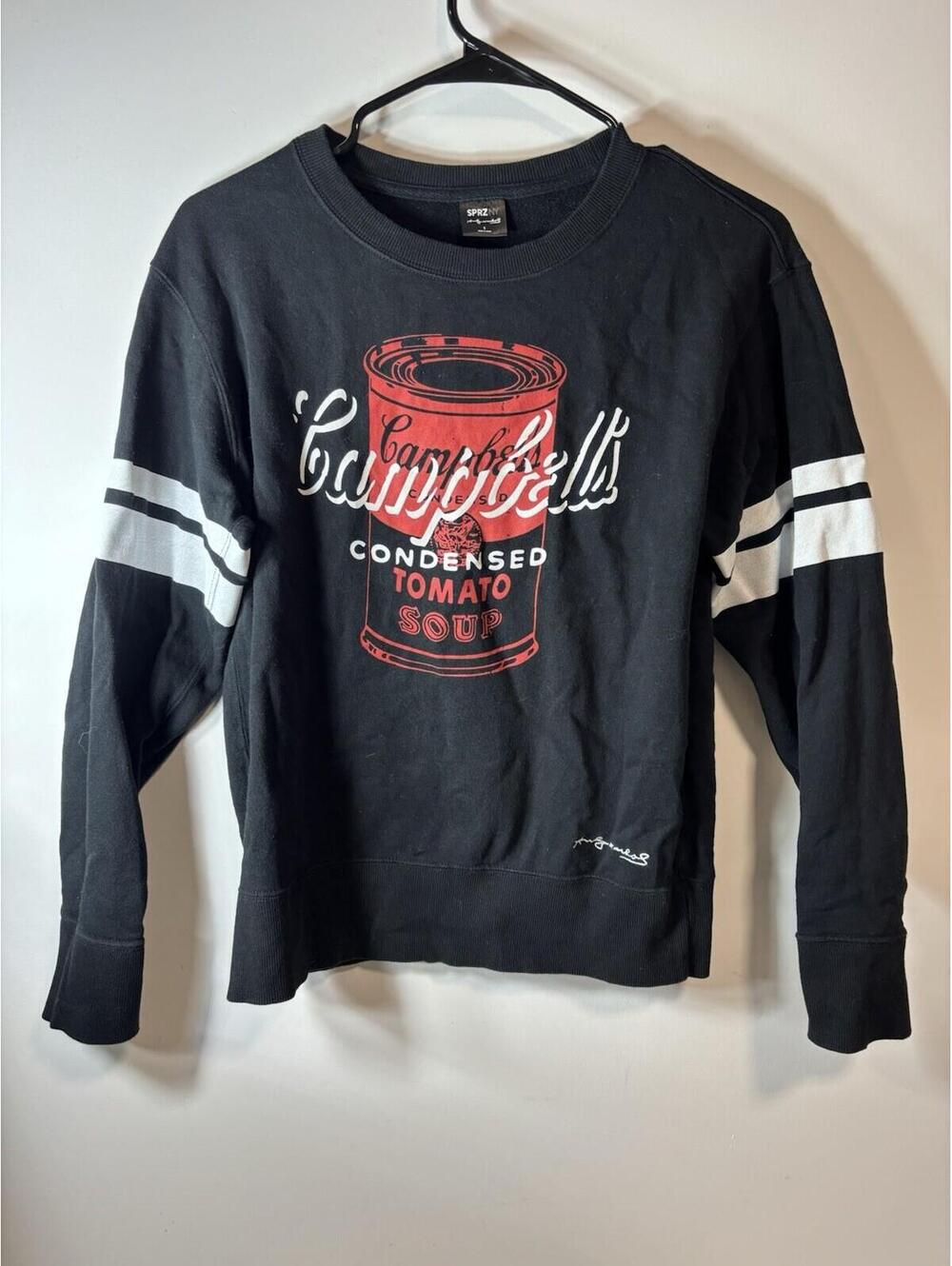 Rare VTG SPRZ NY Campbell’s Condensed Tomato Soup Andy Warhol Sweatshirt  S